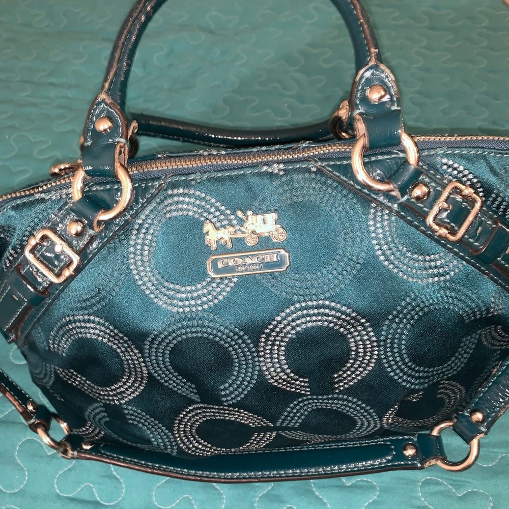 Coach -Teal Bag - Picture 5 of 16
